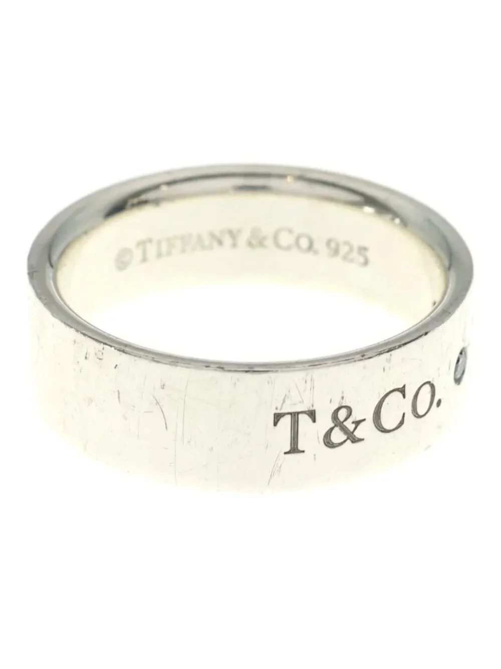 Tiffany & Co New York Clock Keyhole Ring Silver